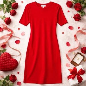 Philosophy Republic Clothing Classic Red Dress Size Small Short Sleeve Straight
